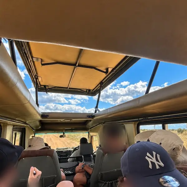 In jeep durante il safari